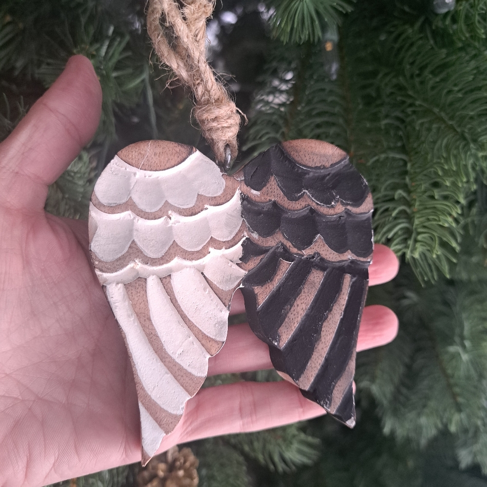 Good Omens Angel Aziraphale and Demon Crowley Christmas ornament